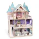 Ecotoys Bella Wooden Castle Dollhouse 4 Floors 15 Furniture Pieces