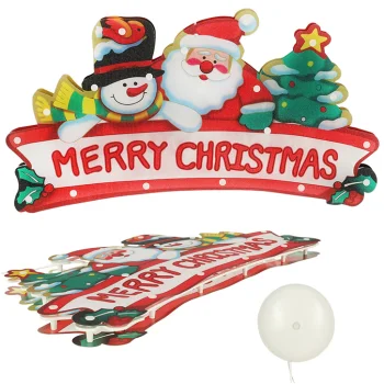 Kabinama kalėdinė LED langų dekoracija Merry Christmas XXL, 45 cm