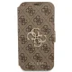 Guess 4G Big Metal Logo atverčiamasis dėklas iPhone 13 Pro Max, rudas