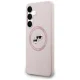 Karl Lagerfeld Silicone Karl & Choupette Heads MagSafe dėklas Samsung Galaxy S25 FE - Rožinis