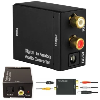 Optinis Toslink SPDIF į 2x Cinch RCA keitiklis