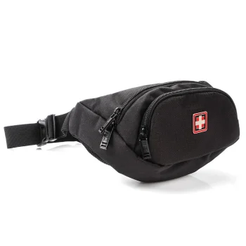SWISSBAGS LUZERN juosmens krepšys bėgimui ir kelionėms, 3L, juodas