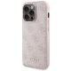 Guess 4G Metal Logo dėklas ir 5000mAh MagSafe išorinė baterija iPhone 15 Pro, rožinis