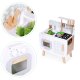 Medinė žaislinė virtuvėlė su priedais ECOTOYS 128617