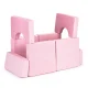 Modulinė vaikiška sofa Ecotoys TMSRT-15 (10 dalių), rožinė
