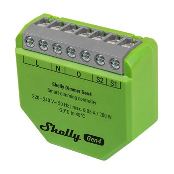 Išmanusis apšvietimo reguliatorius Shelly Dimmer Gen4 Zigbee/Matter
