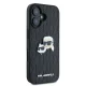 Karl Lagerfeld Monogram Karl & Choupette dėklas iPhone 16 Plus, juodas