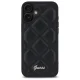 Guess dėklas iPhone 16 Plus telefonui Quilted Metal Logo, juodas