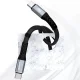 Dudao L10C USB-C į USB-C laidas PD 100W 5A 0.23m, juodas