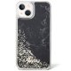 Guess iPhone 14 Case Liquid Glitter Marble, Black