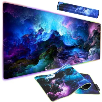 XXL LED RGB žaidimų pelės kilimėlis, 90x40 cm