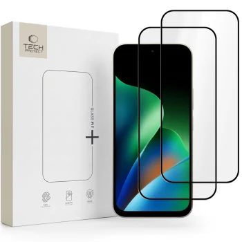 Apsauginis stiklas Tech-Protect Glass Fit+, skirtas Xiaomi Redmi 17 4G / 5G, 2 vnt., juodas