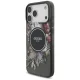 Guess IML Flowers Pearl Strap MagSafe Phone Case Cover iPhone 17 Pro Max - black