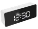Multifunctional LED Alarm Clock with Mirror and Thermometer, White
