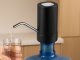 Electric Water Dispenser Pump for 5 Gallon Bottles, Rechargeable, Black