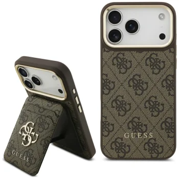 Guess 4G Case with Magsafe Wallet  iPhone 17 Pro Max - Brown