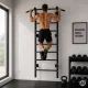 Gimnastikos sienelė su prisitraukimų skersiniu MOVEPRO 228 cm, juoda
