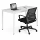 Modernhome NORD-MRW-W valgomojo stalas 120x60 cm, balto marmuro