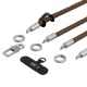 Tech-Protect C10S telefono virvelė per petį (114 cm) ir ant riešo (31 cm), ruda
