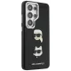 Karl Lagerfeld Saffiano Double Heads Metal dėklas Samsung Galaxy S26 Ultra, juodas