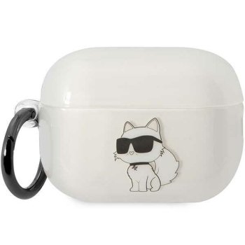 Karl Lagerfeld dėklas AirPods Pro 2 ausinėms, skaidrus