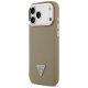 Guess Grained Triangle Logo MagSafe Phone Case Cover iPhone 17 Pro - brown