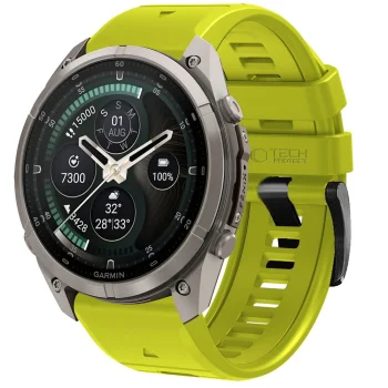 Tech-Protect silicone strap for Garmin Fenix 5/6/6 Pro/7/8/8 Pro/E/9/9 Pro (51 mm), lime