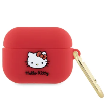 Hello Kitty AirPods Pro silikoninis dėklas 3D Kitty Head, fuksija