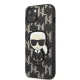 Karl Lagerfeld Monogram Ikonik Patch dėklas, skirtas iPhone 13 mini, juodas
