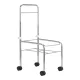 Chrome Pedicure Bowl Stand on Wheels