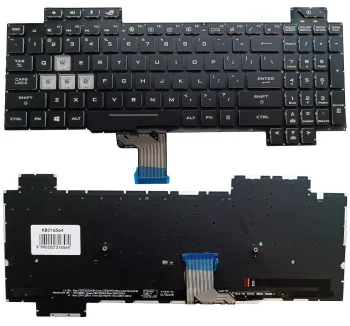 Nešiojamojo kompiuterio klaviatūra Asus ROG Strix Scar GL504, RGB, US, juoda