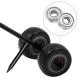 Universal wheeled scraper for removing weeds from paving, black