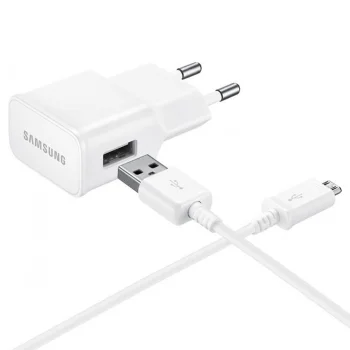 Įkroviklis Samsung EP-TA50EWE 8W USB-A su MicroUSB laidu ECB-DU4AWE (Bulk), baltas