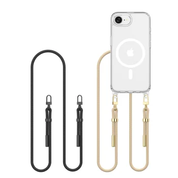 Tech-Protect FlexAir Chain MagSafe dėklas iPhone 16e / 17e, juodas ir smėlinis