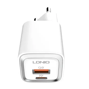 Wall Charger LDNIO A2318M 20W Dual Port + Lightning Cable