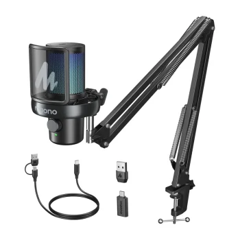 Maono DM40 S Pro Wireless Gaming Microphone, Black