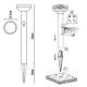 Maclean MCE465 C/M LED Solar Lamp with Sensor, 3 Modes, IP44, Matte Chrome