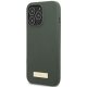 Guess Silicone Logo Plate MagSafe dėklas iPhone 13 / 13 Pro, žalias