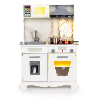 ECOTOYS medinė vaikiška virtuvėlė su šviesos ir garso efektais 138077