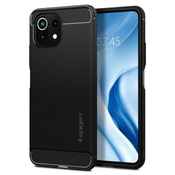 Xiaomi Mi 11 Lite Spigen Rugged Armor Case Cover, Black