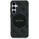 Guess 4G Round Patch Classic Logo MagSafe dėklas Samsung Galaxy S25 Plus, juodas