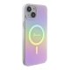 Guess IML Iridescent MagSafe dėklas iPhone 15 Plus telefonui, rožinis