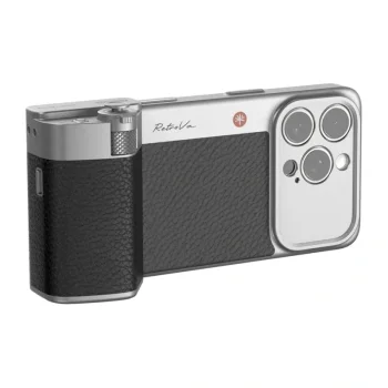 Foto rankena su dėklu PGYTECH RetroVa Grip Kit iPhone 16 Pro, Graphite Black