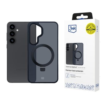 3MK Protection Smoke Case Mag&Stand dėklas Samsung Galaxy S25, juodas