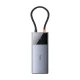 USB šakotuvas Baseus Metal Gleam Series II 6-in-1, juodas