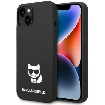 Karl Lagerfeld Silicone Choupette Body dėklas, skirtas iPhone 14 Plus, juodas