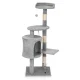 Petsi Cat Tree 110 cm with Scratching Posts and Condo House for Indoor Cats, gray