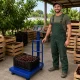 Elektroninės platforminės svarstyklės su atrama, 100 kg, LCD, mėlynos