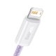 USB to Lightning laidas Baseus CALD000505, 2.4A, 2m, violetinis