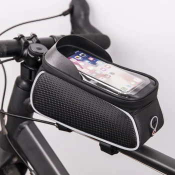 TFO Waterproof Bike Phone Mount Bag for Handlebars with Touch Screen Model01, black